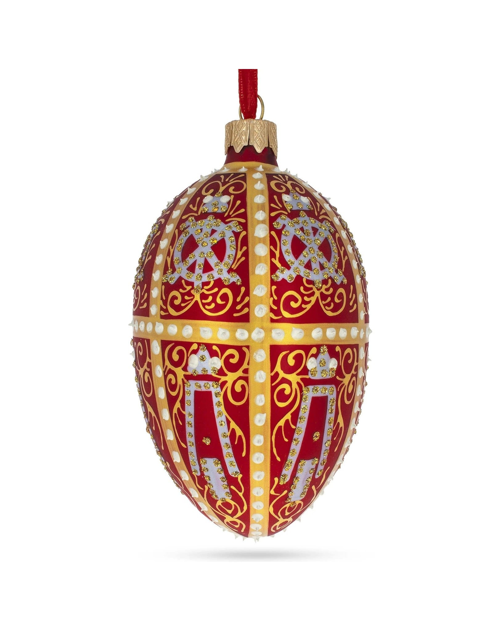 Twelve Monograms Glass Imperial Egg Ornament 1896