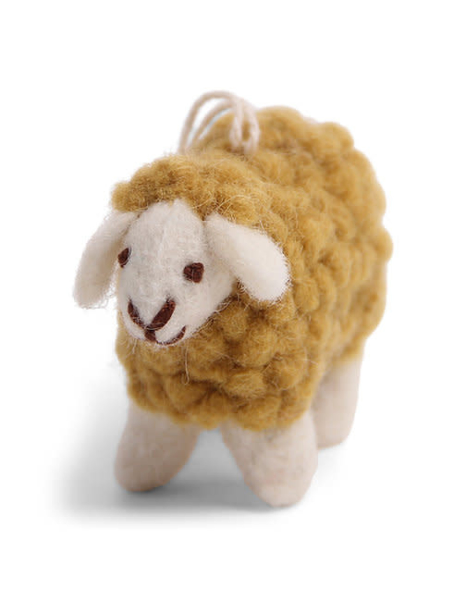 Felt Sheep Ornament (Ochre)