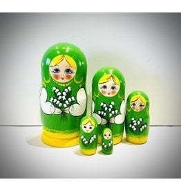 Lily of the Valley Matryoshka Large 5 Pc