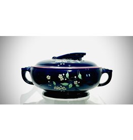 Vintage Hall Art Deco Blue Casserole