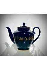 Vintage Lomonosov Cobalt with Gold Teapot