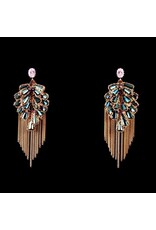 Art Deco Swarovski Crystal  Dangle Earrings