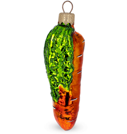 Shiny Carrot Glass Ornament