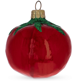 Sparkling Tomato Glass Ornament