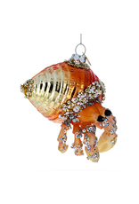 Sparkle Encrusted Crab Glass Ornament