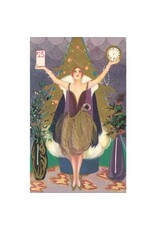 Art Nouveau Christmas Peacock Magnet