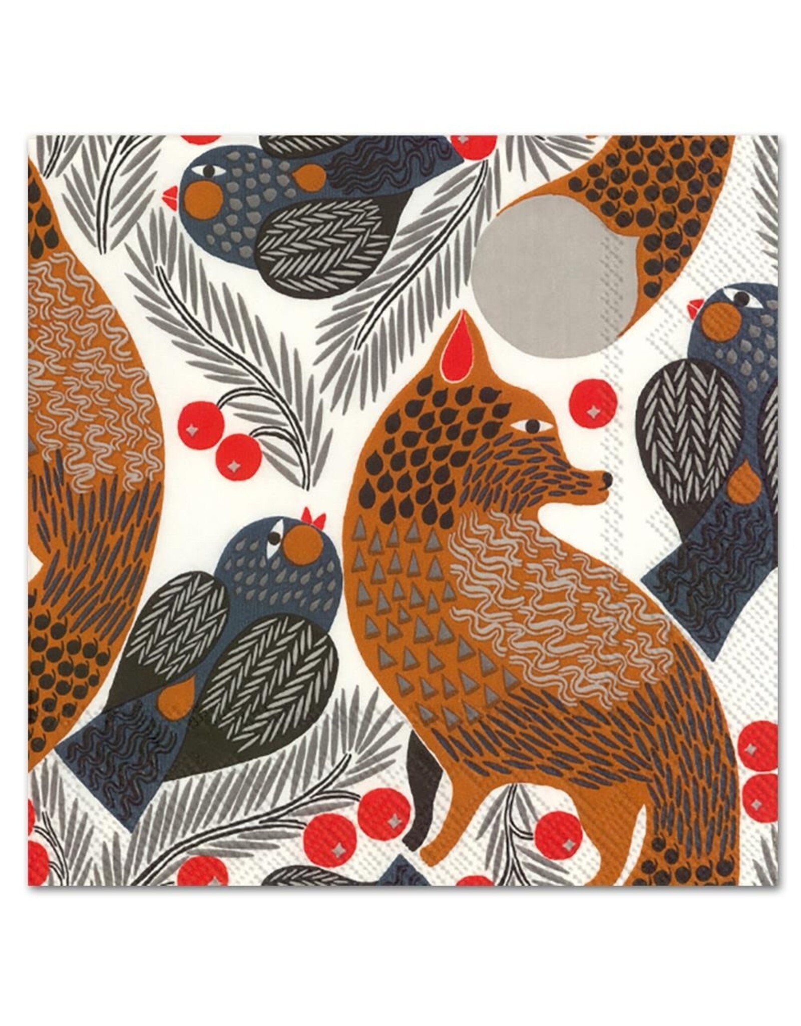 Marimekko Fox Berry Luncheon Napkins Ketunmarja