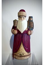 Hand Carved Santa with Boy and Lantern