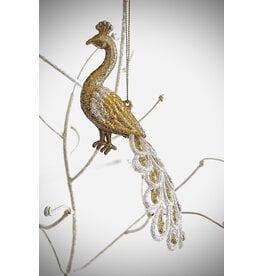 Golden Peacock Ornament