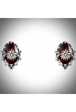 Imperial Swarovski Crystal Stud Earrings (Red)