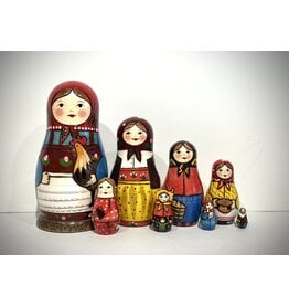 Peasant Matryoshka "The First Nesting Doll" 8-Piece