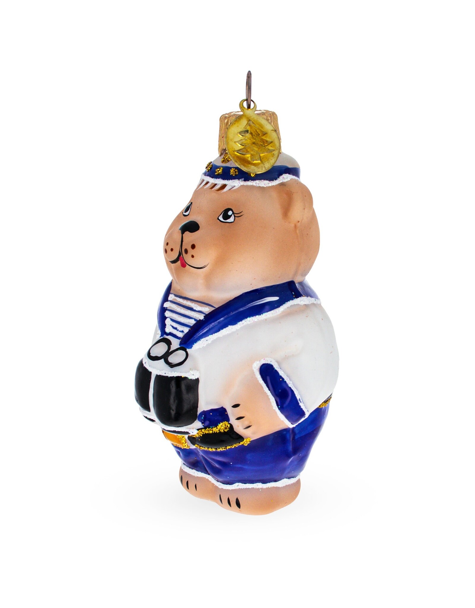 Bear the Sailor Glass Ornament