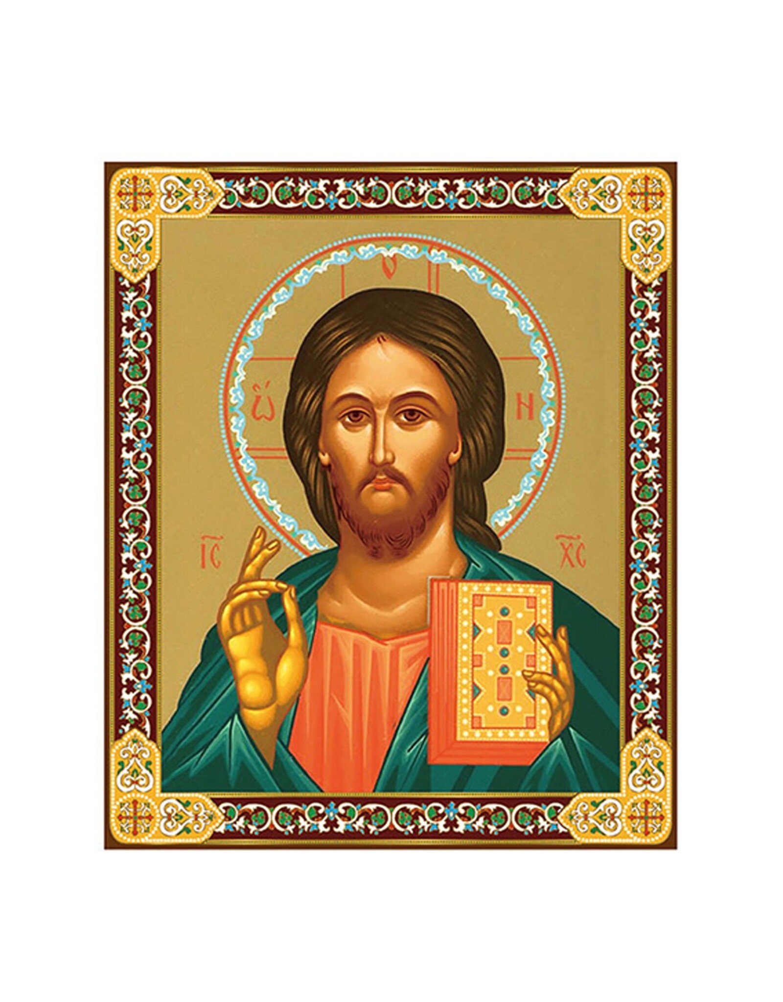 Christ The Teacher Gold Foil Wooden Small Icon