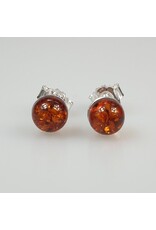 Baltic Amber 925 Silver Stud Earrings