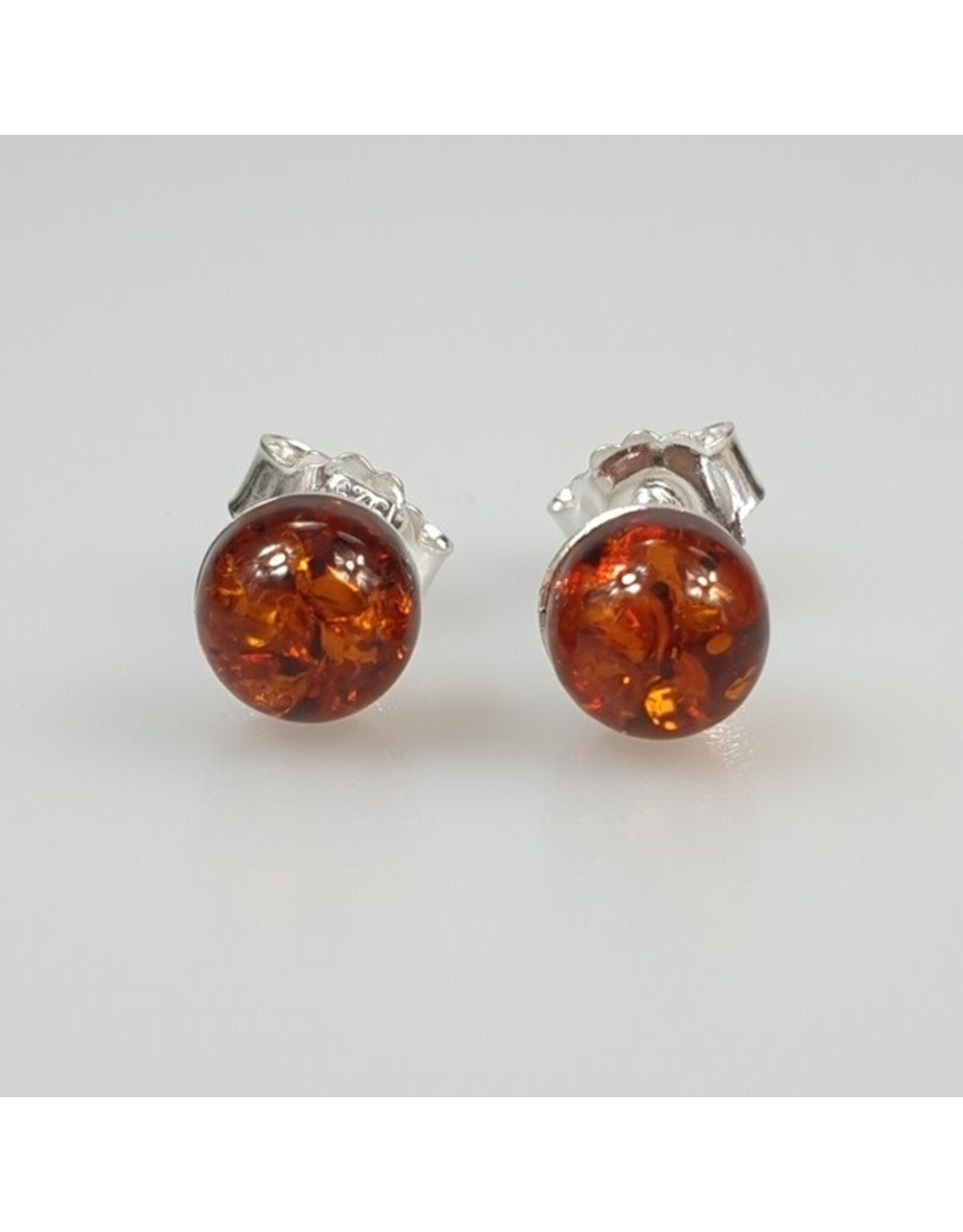Baltic Amber 925 Silver Stud Earrings