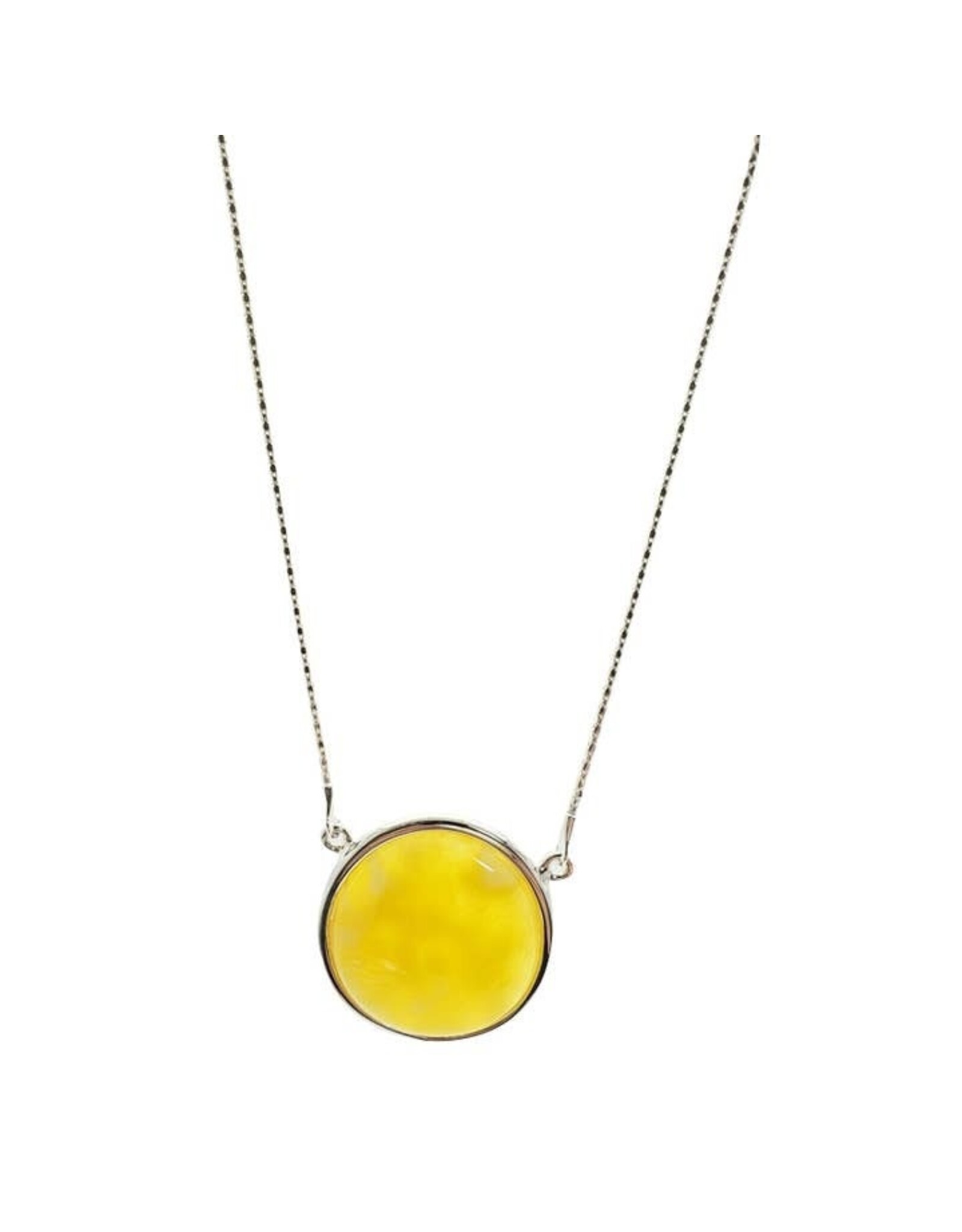 Butterscotch Amber Pendant in 925 Sterling Silver Necklace