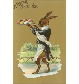 Easter Greetings Rabbit Waiter Magnet