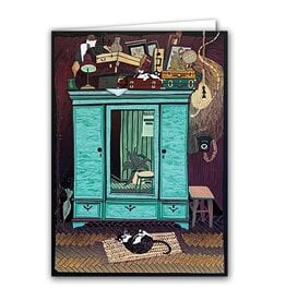 Cats on a  Cabinet Blank Card