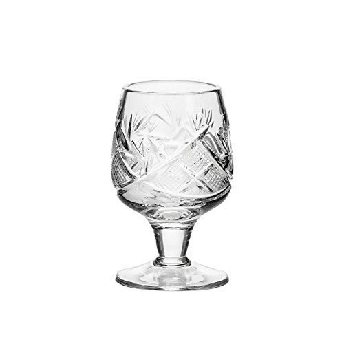 Belarusian Cut Crystal Stemmed Shot Glass TMORA Shop