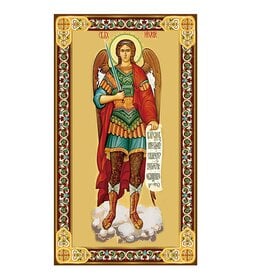 Saint Michael Icon Gold Foil Wooden Icon