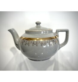 Vintage Hall Gray and Gold Teapot