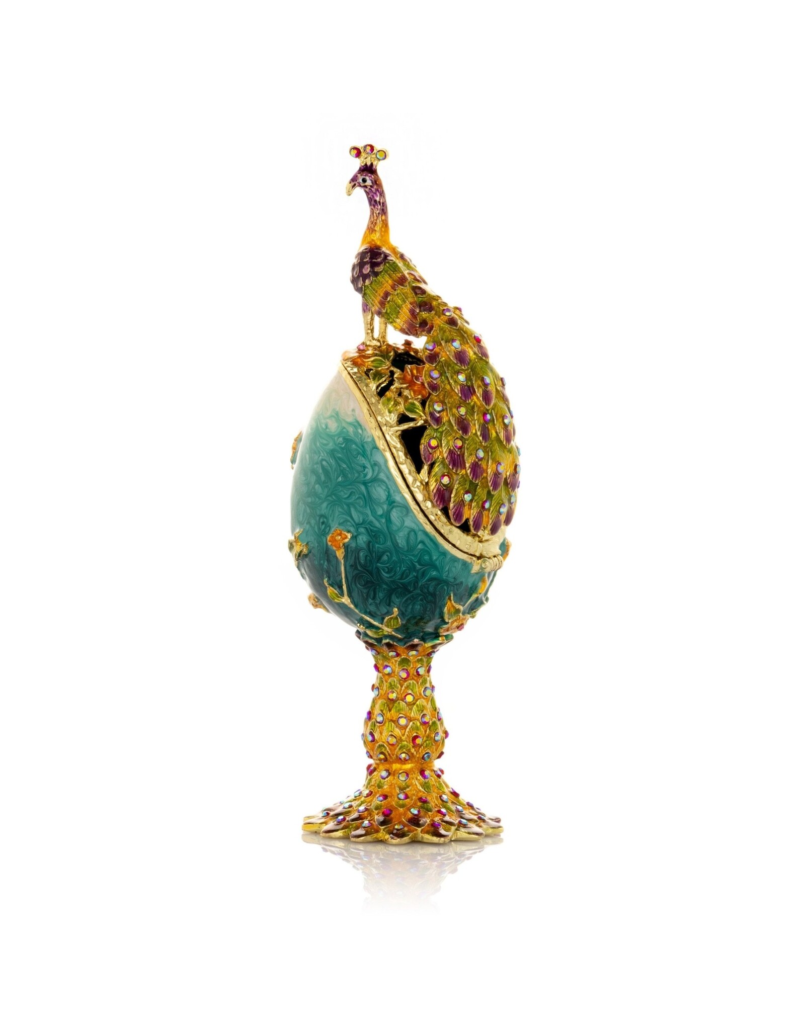 Faberge Inspired Peacock Imperial Egg