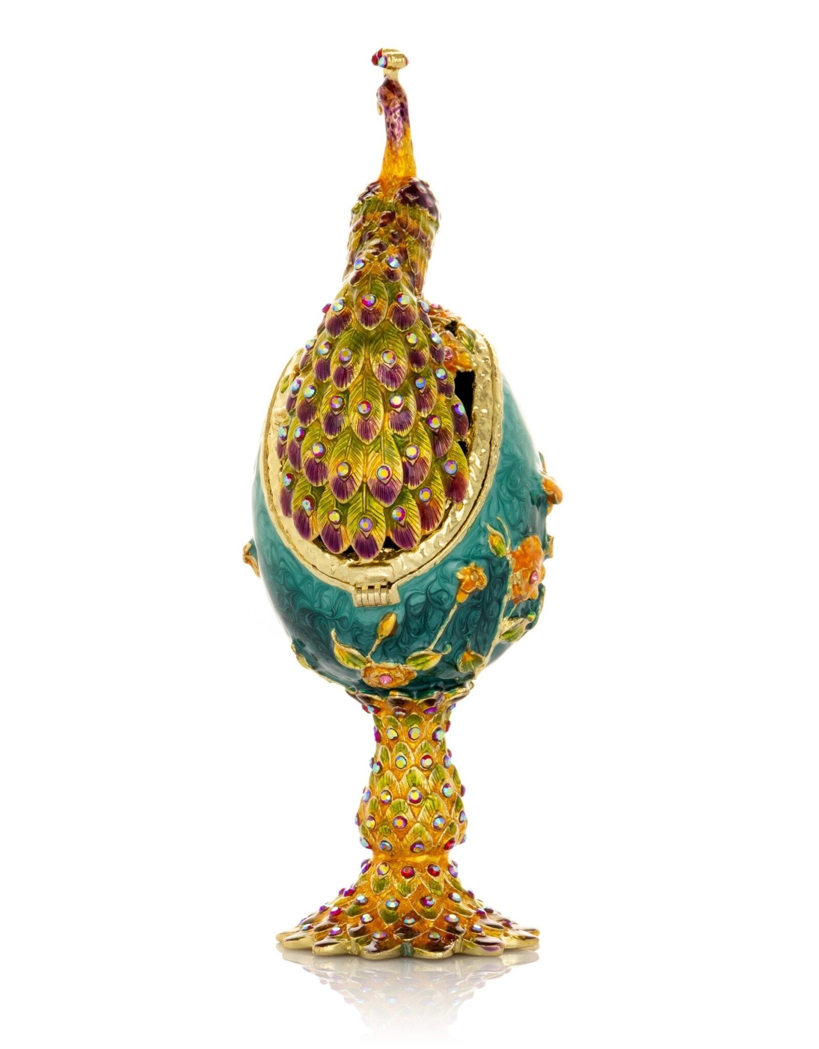 Faberge Inspired Peacock Imperial Egg