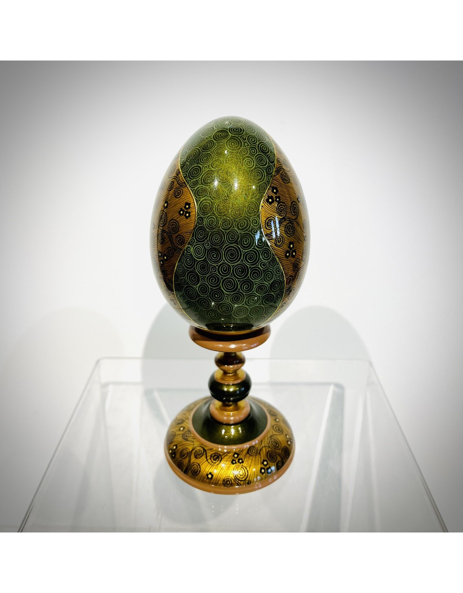 Hand-Painted  Klimt " Music" (1895) inspired Decorative Egg