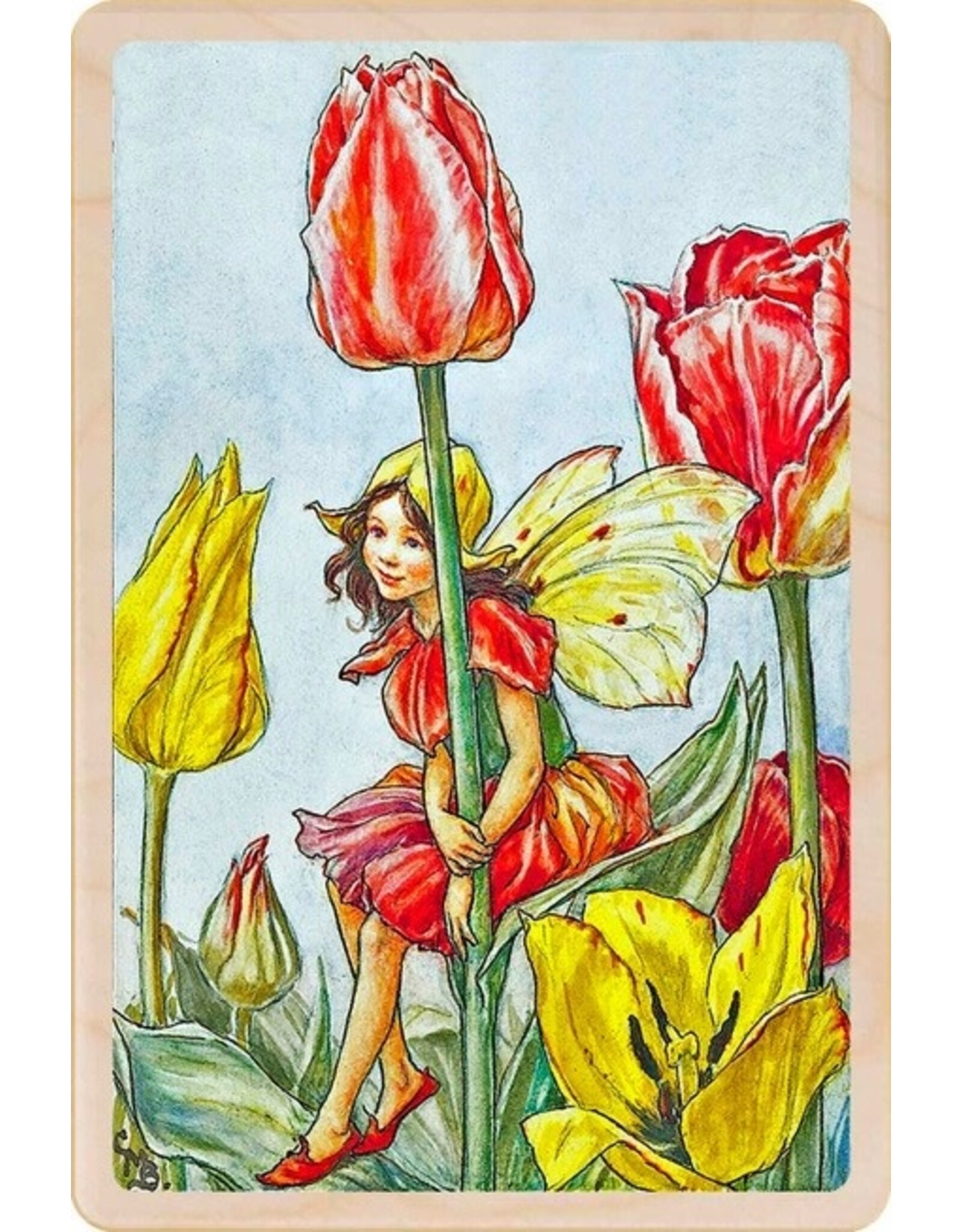 The Tulip Fairy Wooden Postcard