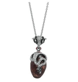 Imperial Egg Pendant Necklace "Crystal Snake"
