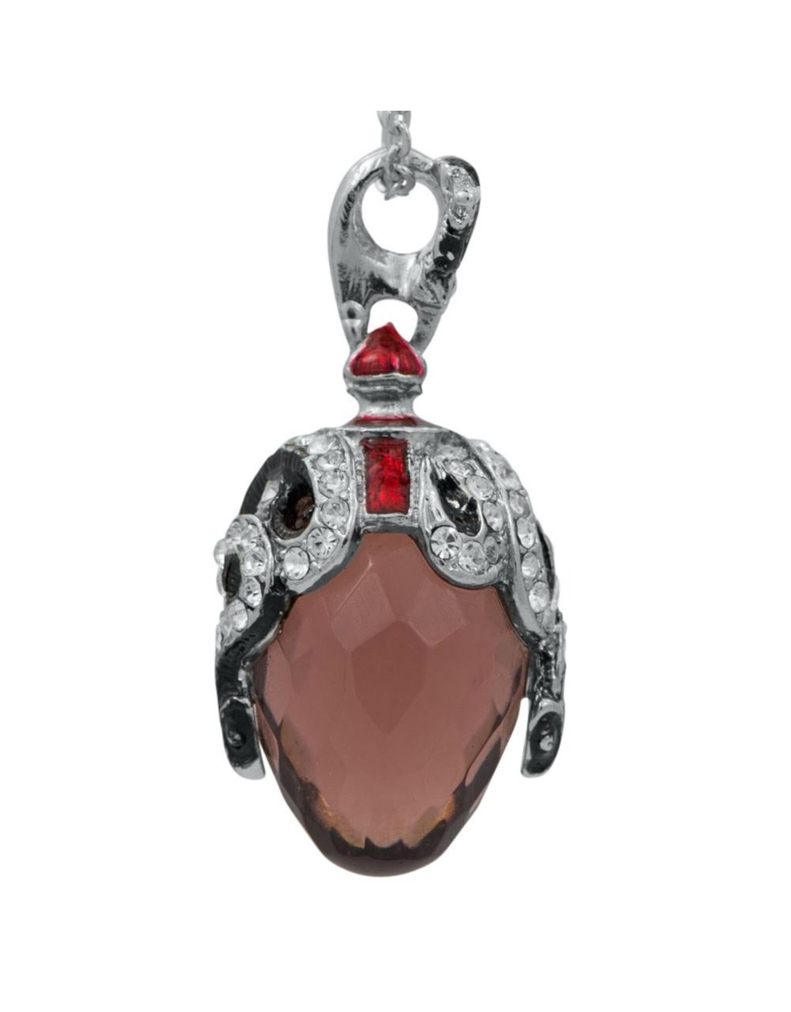 Imperial Egg Pendant Necklace "Crystal Snake"