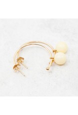 Butterscotch Amber925 Sterling Silver Gold Plated Hoop Earrings
