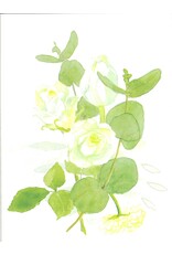 White Flowers Watercolor Card