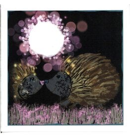 Two Hedgehogs Watercolor Card