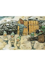 Forest Children in Winter Postcard