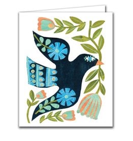 "Folk Bird" Blank Notecard