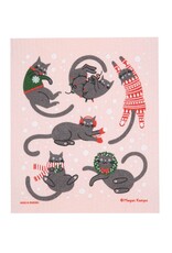 Christmas Cats Swedish Dishcloth