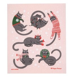 Christmas Cats Swedish Dishcloth