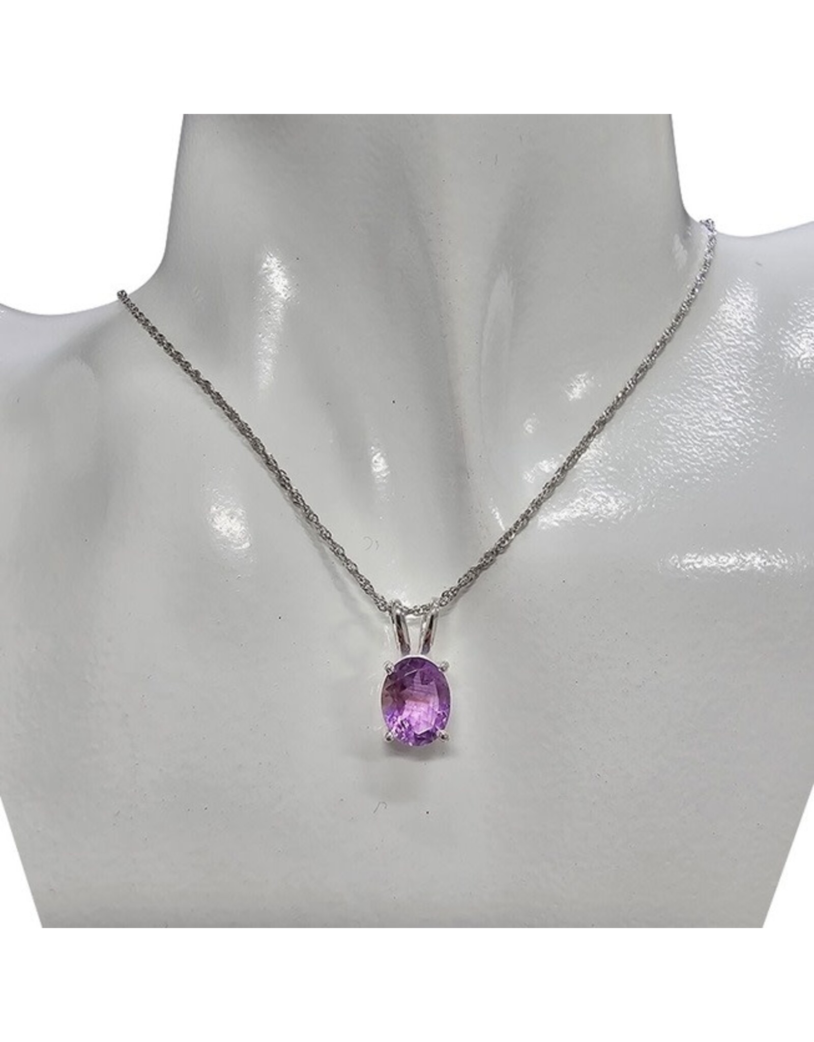 Amethyst Sterling Silver Set Pendant/Chain