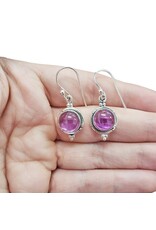 Amethyst Silver Dangle Earrings