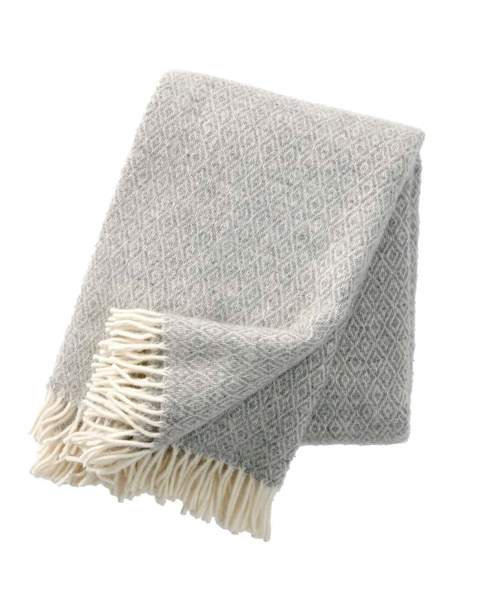 Klippan Stella Light Grey Woven Wool Throw