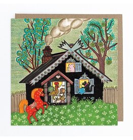Dacha Farm Animals Greeting Card