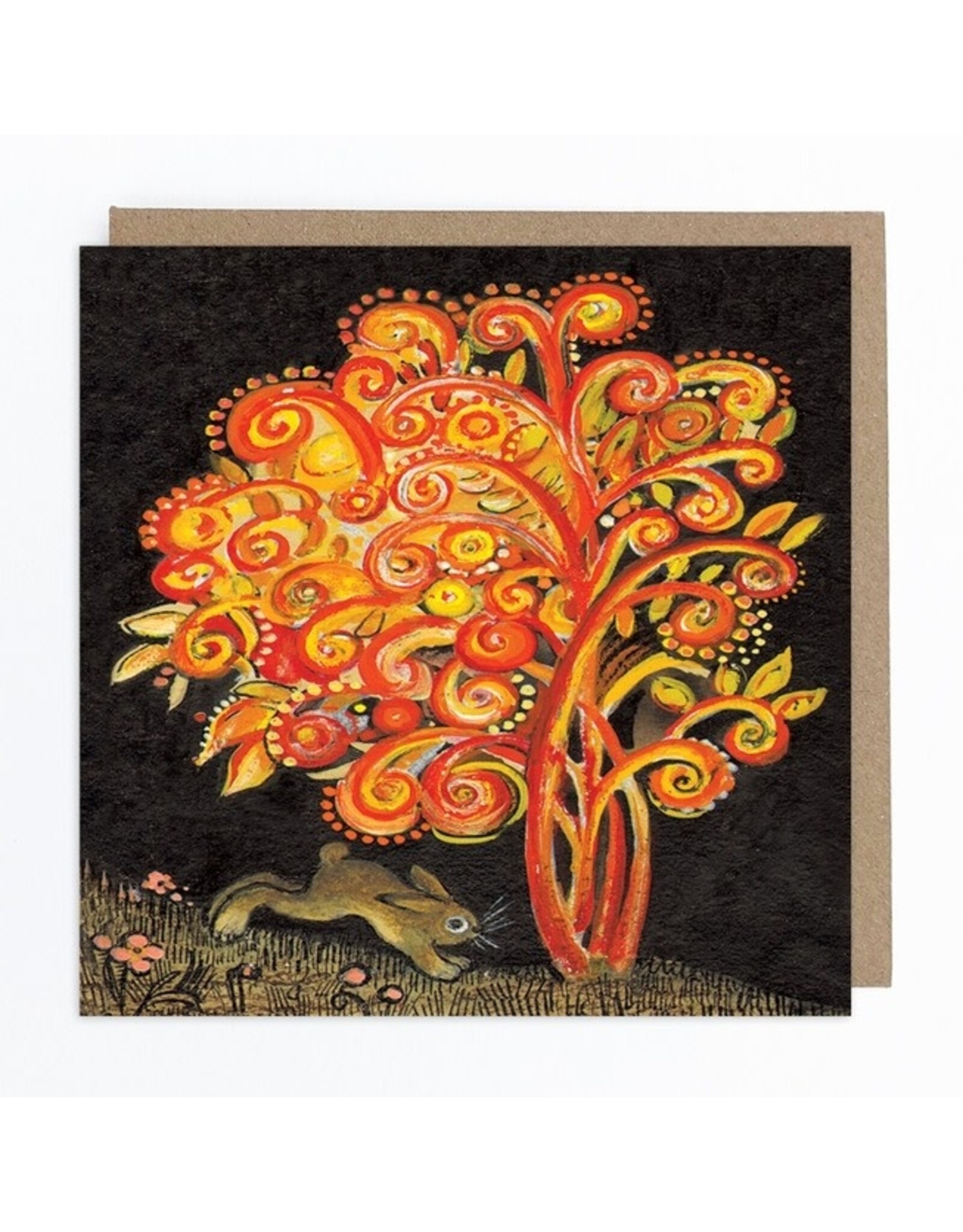 Fiery Bush and Hare Greeting Card