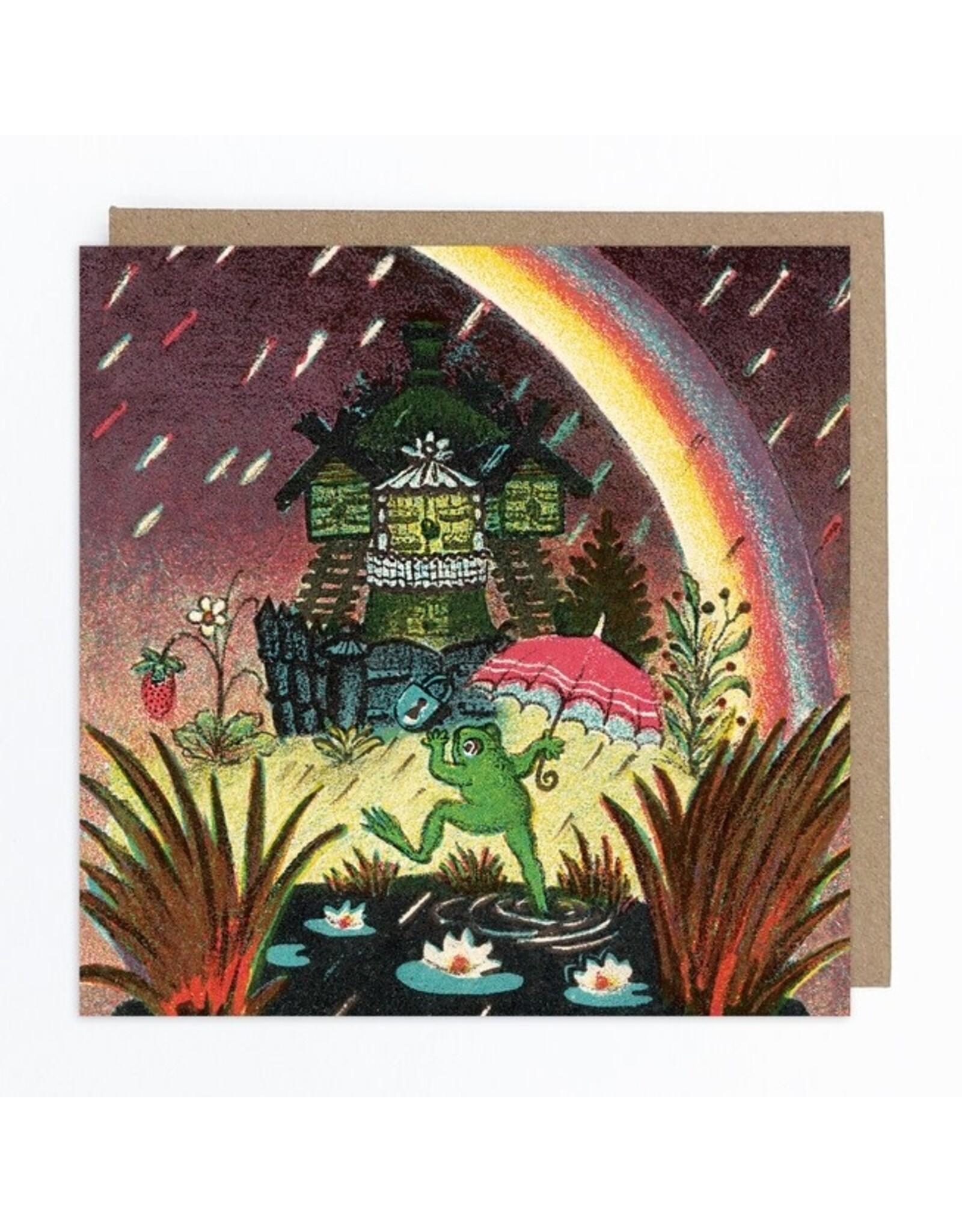 Frog and Rainbow Greeting Card