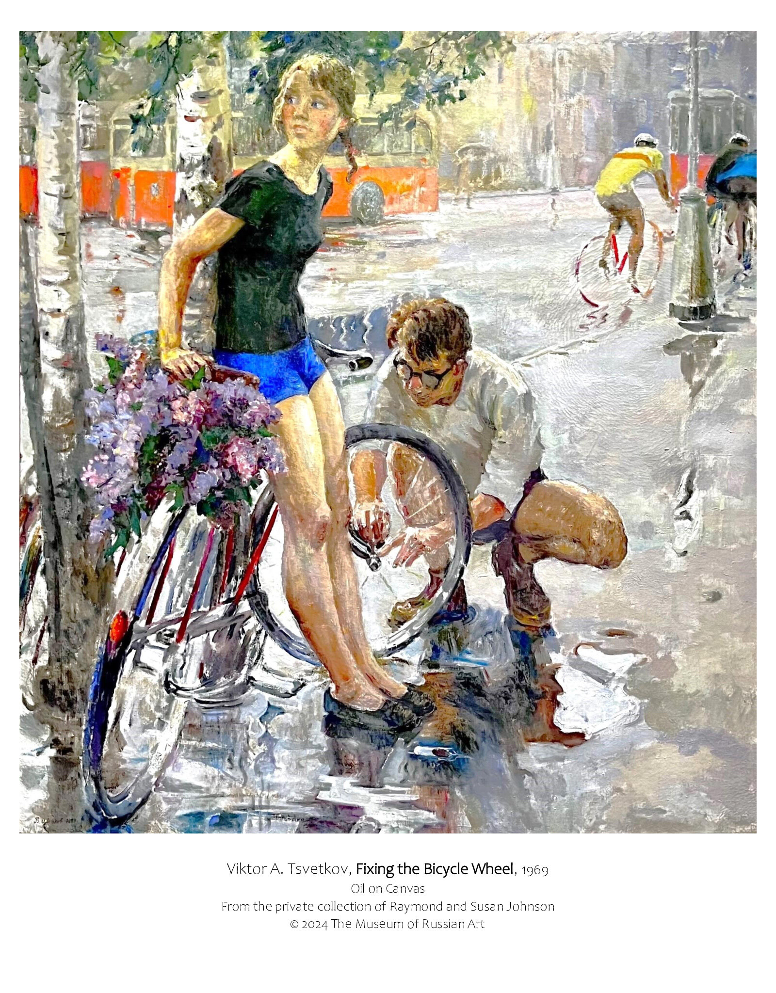 Tsvetkov - Fixing the Bicycle Wheel 8 x 10 Print