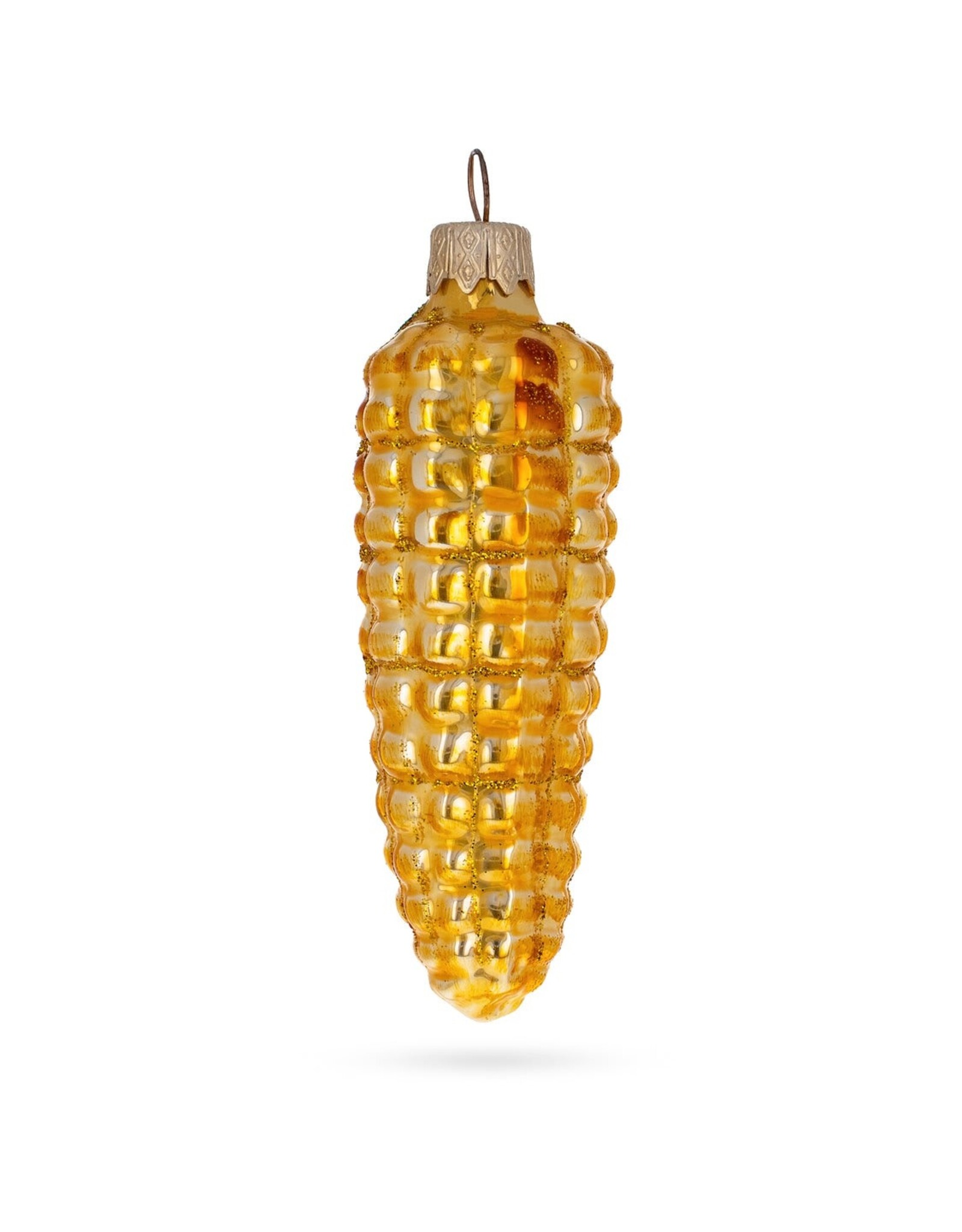 Glittering Corn Glass Ornament
