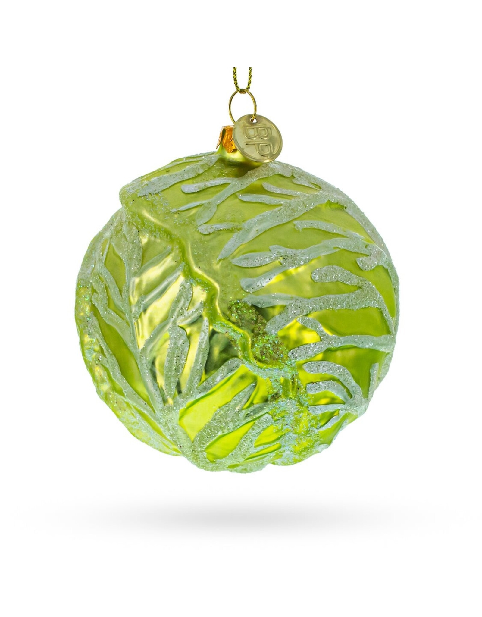 Glittering Cabbage Glass Ornament