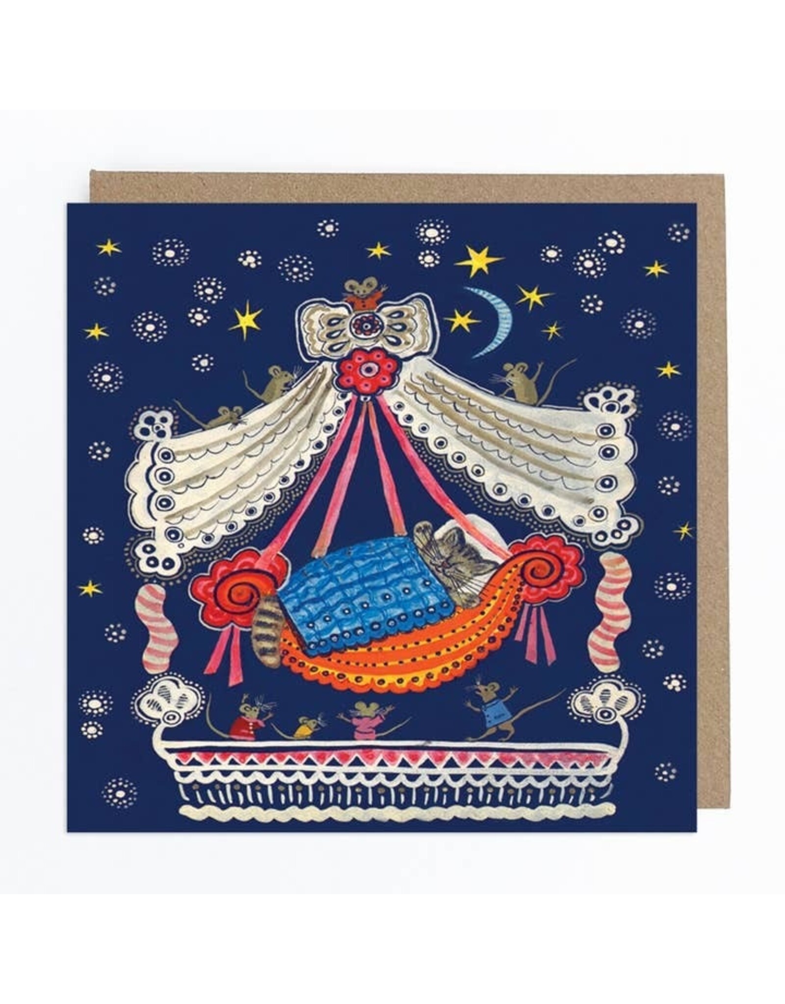 Kitten in a Cradle Greeting Card