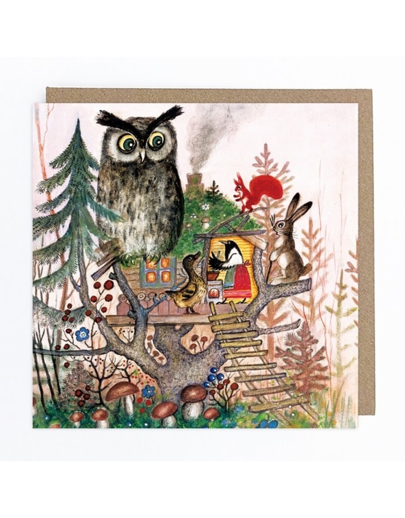 Magpie's Guests Greeting Card