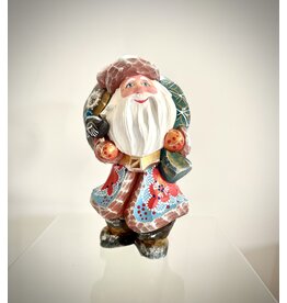 Hand-Carved Hand-Painted Grandfather Frost w/ Large Bag